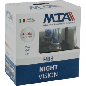 Галогеновые лампы MTA HB3 12V 65W P20D NIGHT VISION +80%, 2 шт. (60188) - "Модная Тачка" магазин автоэлектроники