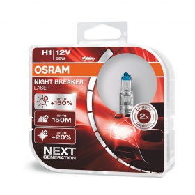 Галогеновые лампы Osram H1 12V 55W P14,5s NL+150% Hard Duopet (64150 NL-HCB)