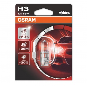 Галогеновая лампа Osram H3 12V 55W PK22s NBU Plus+110% unlimited 01blister (64151 NBUunlimited-01B)