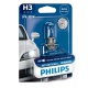 Галогеновая лампа Philips H3 12V 55W PK22S WHITE VISION+60%(4300K) ( 12336WHB1)