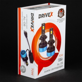 Комплект автомобильных светодиодных LED ламп DriveX AL-08 H7 6000K, 2 шт