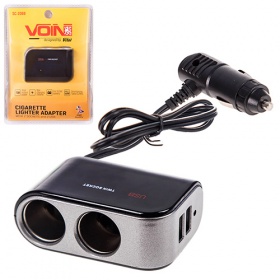 Разветвитель прикуривателя Voin SC-2069 2 выхода +2 USB