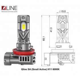 Комплект автомобильных светодиодных LED ламп Qline SA H11 6000K (2шт.)