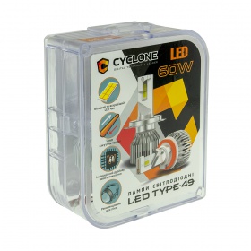 Комплект автомобильных светодиодных LED ламп CYCLONE H7 6000K type 49, 2шт