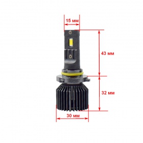 Комплект автомобильных светодиодных LED ламп CYCLONE HB3 9005 6000K TYPE 45, 2 шт