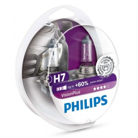 Галогеновые лампы Philips H7 12V 55W PX26d  VISION PLUS+60% (Set - 2 pcs.) ( 12972VP-S2)