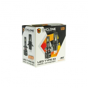 Комплект автомобильных светодиодных LED ламп CYCLONE H7 5000K 4600LM TYPE 33, 2 шт