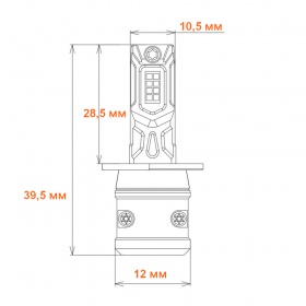 Комплект автомобильных светодиодных LED ламп NEXTONE L7 H3 6000K, 2 шт