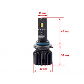 Комплект автомобильных светодиодных LED ламп CYCLONE HB4 9006 6000K TYPE 45, 2 шт