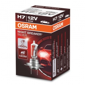 Галогеновая лампа Osram H7 12V 55W PX26d  NBS+100% Night Breaker Silver (64210NBS)