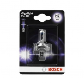 Галогеновая лампа Bosch H7 Gigalight Plus 120% 55W 12V PX26d (1987301110)