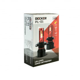 Комплект автомобильных светодиодных LED ламп DECKER PL-01 HB3 9005, 2 шт