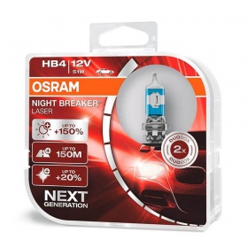 Галогеновые лампы Osram HB4 9006 12V 51W P22d  NL+150% laser Hard Duopet (9006NL-HCB)