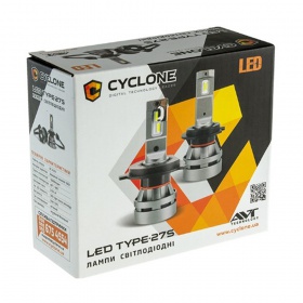 Комплект автомобильных светодиодных LED ламп CYCLONE H4 H/L 5000K 5100LM TYPE 27s, 2 шт