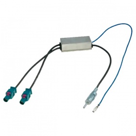 Антенный переходник ACV 1524-07 Audi, Volkswagen 2-Fakra (Z) с фантомным источником питания и Divers