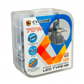 Комплект автомобильных светодиодных LED ламп CYCLONE H7 5500K type 48, 2шт