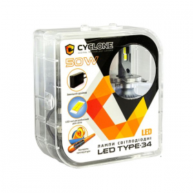 Комплект автомобильных светодиодных LED ламп CYCLONE HB4 9006 5500K TYPE 34, 2шт