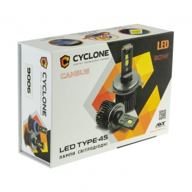 Комплект автомобильных светодиодных LED ламп CYCLONE H1 6000K TYPE 45, 2 шт