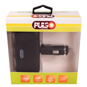 Разветвитель прикуривателя Pulso SC-2004 2 выхода +2 USB
