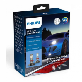 Комплект светодиодных LED автоламп Philips LED FOG H8/H11/H16 X-treme Ultion+250% (11366XUWX2)