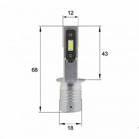 Комплект автомобильных светодиодных LED ламп SHO-ME F3 H1 6500K 20W (2 шт.)