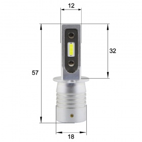 Комплект автомобильных светодиодных LED ламп SHO-ME F3 H3 6500K 20W (2 шт.)
