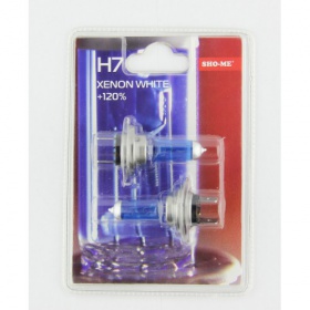 Галогеновые лампы Sho-Me H7 4300K +120 (арт. 11004) - "Модная Тачка" магазин автоэлектроники