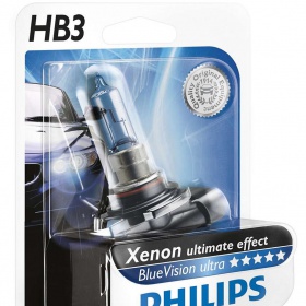Галогеновая лампа Philips HB3 9005 12V 65W P20D BLUEVISION ULTRA Blister (9005 BVU-B1) - "Модная Тачка" магазин автоэлектроники