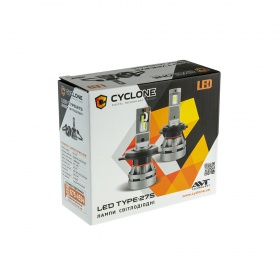 Комплект автомобильных светодиодных LED ламп CYCLONE HIR2 9012 5000K 5100LM TYPE 27s, 2 шт