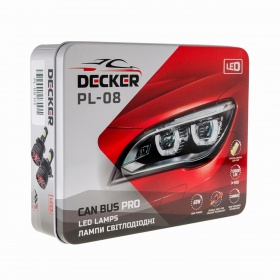 Комплект автомобильных светодиодных LED ламп DECKER PL-08 H4 H\L, 2 шт