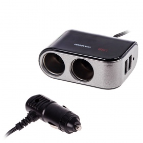 Разветвитель прикуривателя Voin SC-2069 2 выхода +2 USB - "Модная Тачка" магазин автоэлектроники