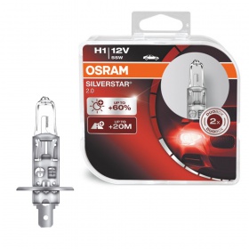 Галогеновые лампы Osram H1 12V 55W P14,5s SVS+60% 2.0 Hard Duopet (64150 SV2 H.D.)