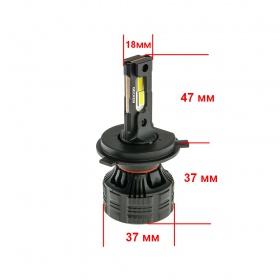 Комплект автомобильных светодиодных LED ламп DECKER PL-03 H4 H/L 5000K, 2 шт