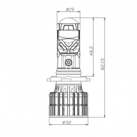 LED лампы-линзы DECKER GL-01 HB4 9006 6K, 2 шт