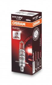 Галогеновая лампа Osram H1 12V 55W P14,5s SUPER+30% (64150 SUP)