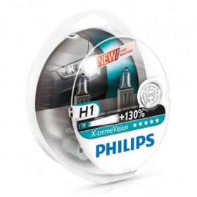 Галогеновые лампы Philips H1 12V 55W P14,5S X-TREME VISION+100% (Set - 2 pcs.) (12258XV-S2(100))
